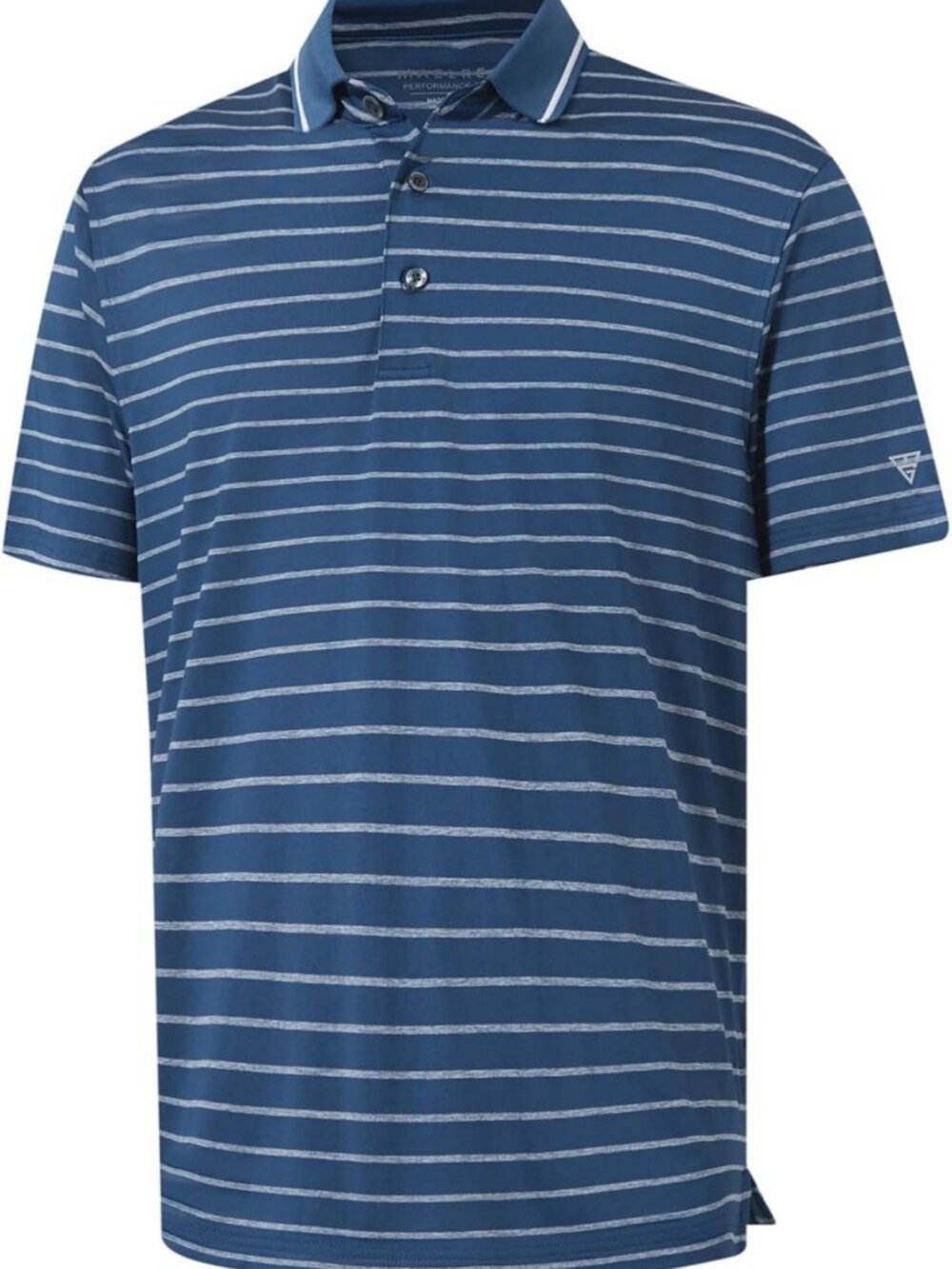 Men's Short Sleeve Golf Polo Shirt - Moisture Wicking, Striped Casual